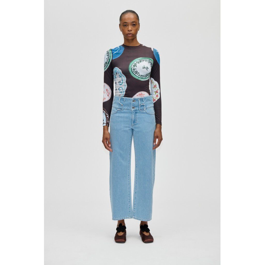 2244 Stocking Jersey, Elastic Long Sleeve Top