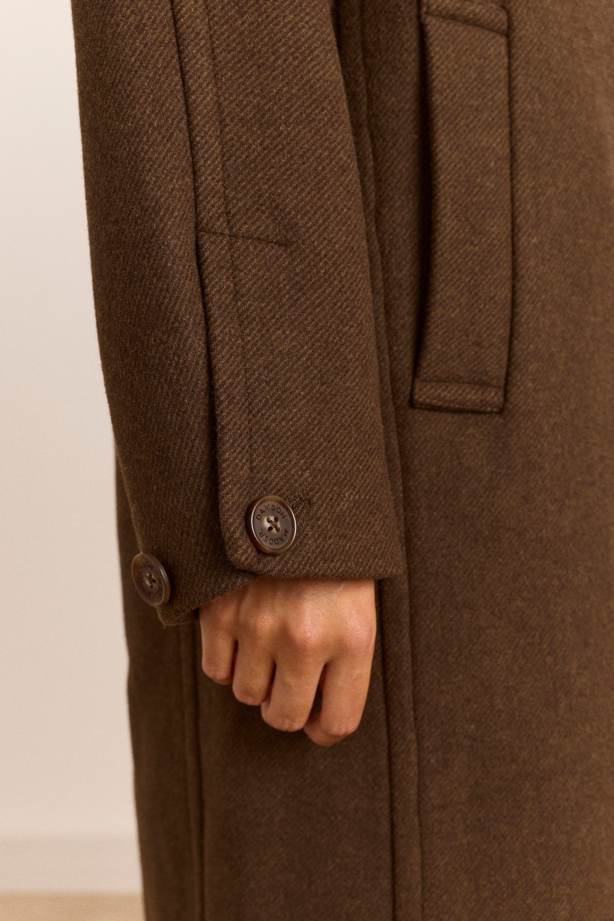 AGNES WOOL COAT- CHOCOLATE