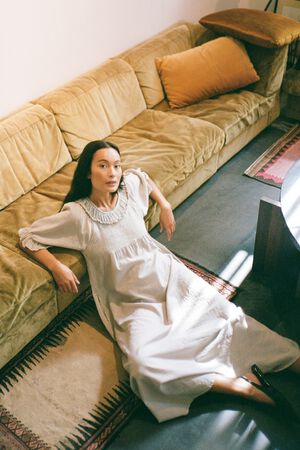 Cotton long angel dress - Dorothea
