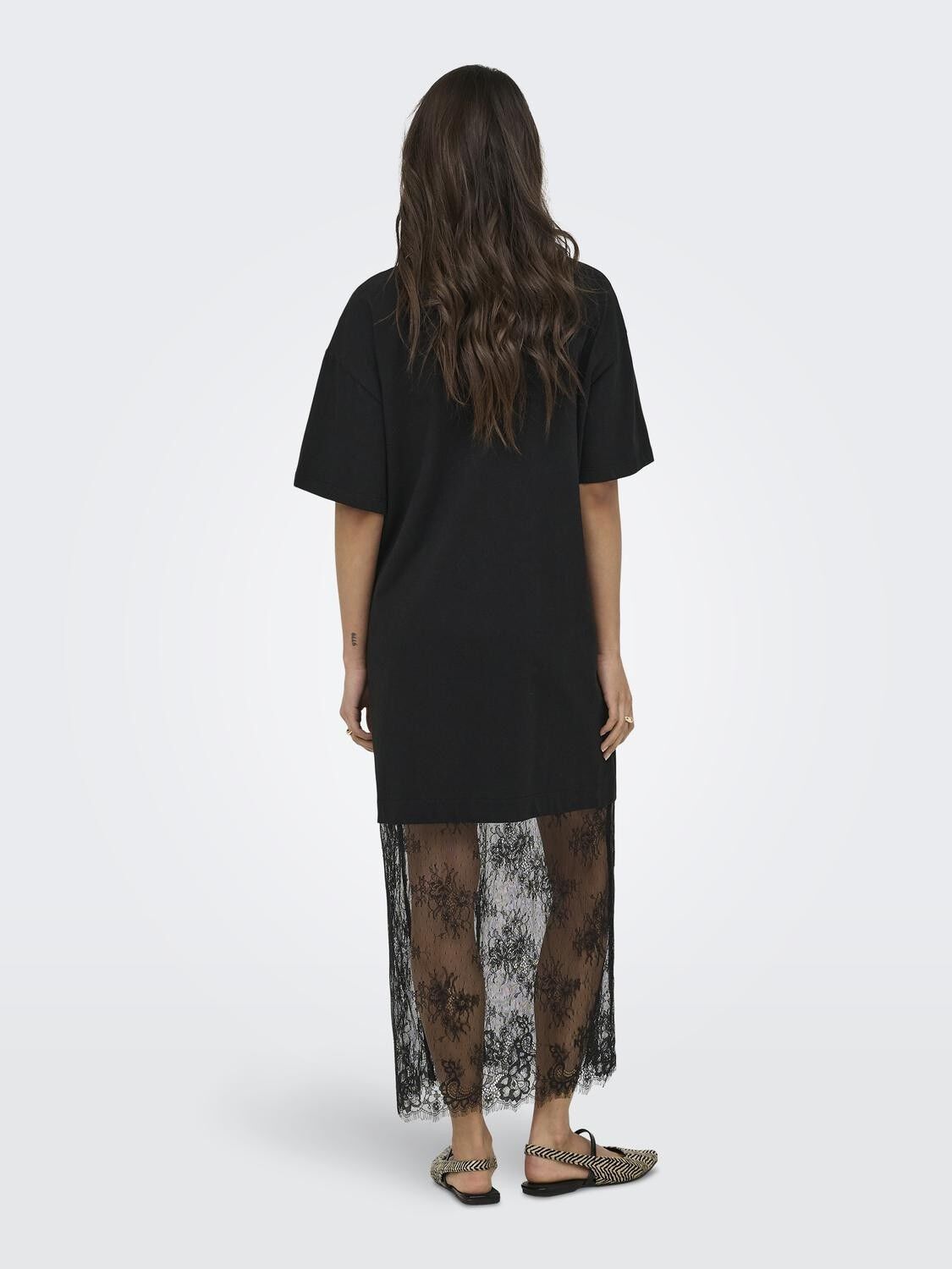 Onlcliff S/S Tee Lace Dress Wvn