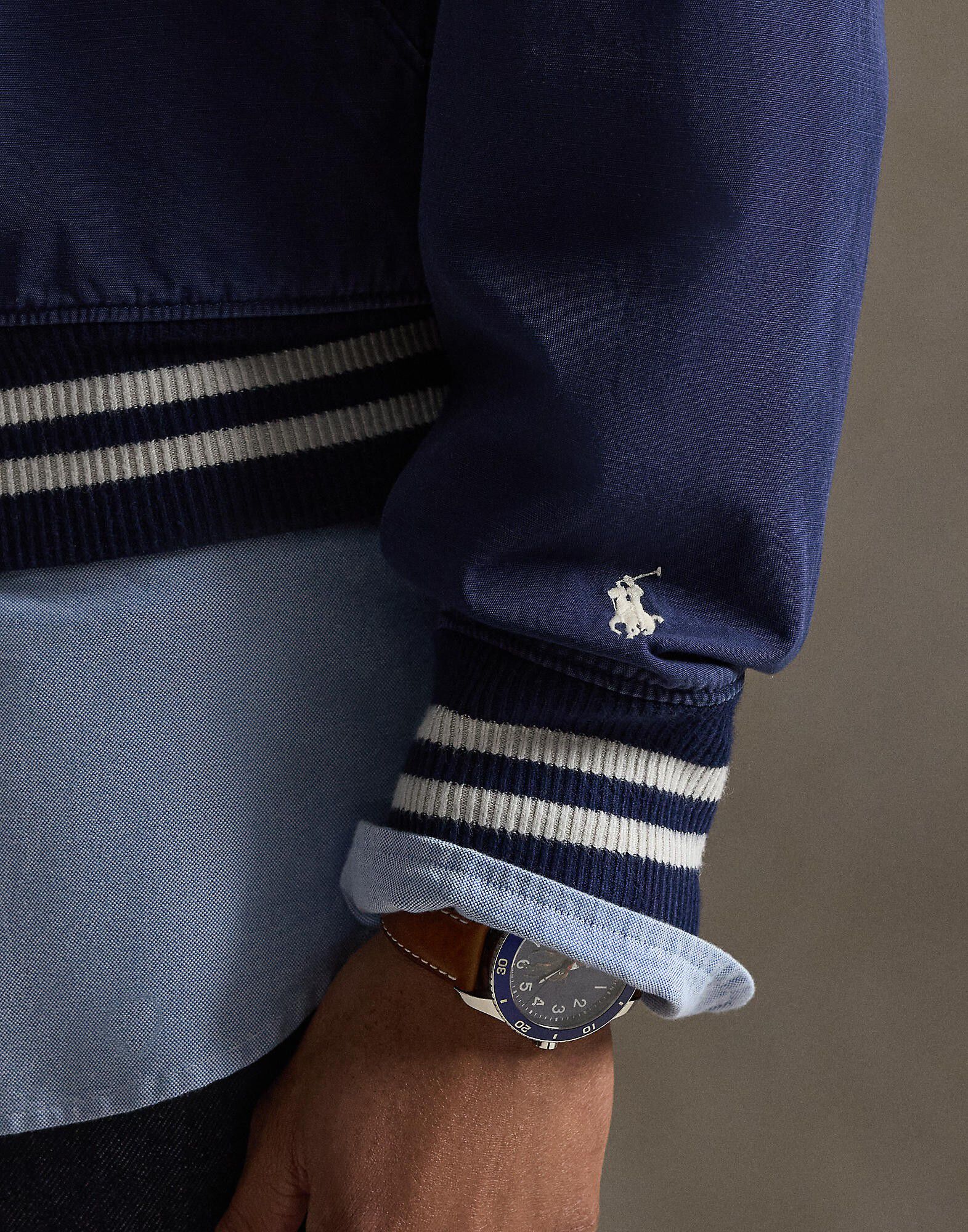 Embroidered Canvas Track Jacket