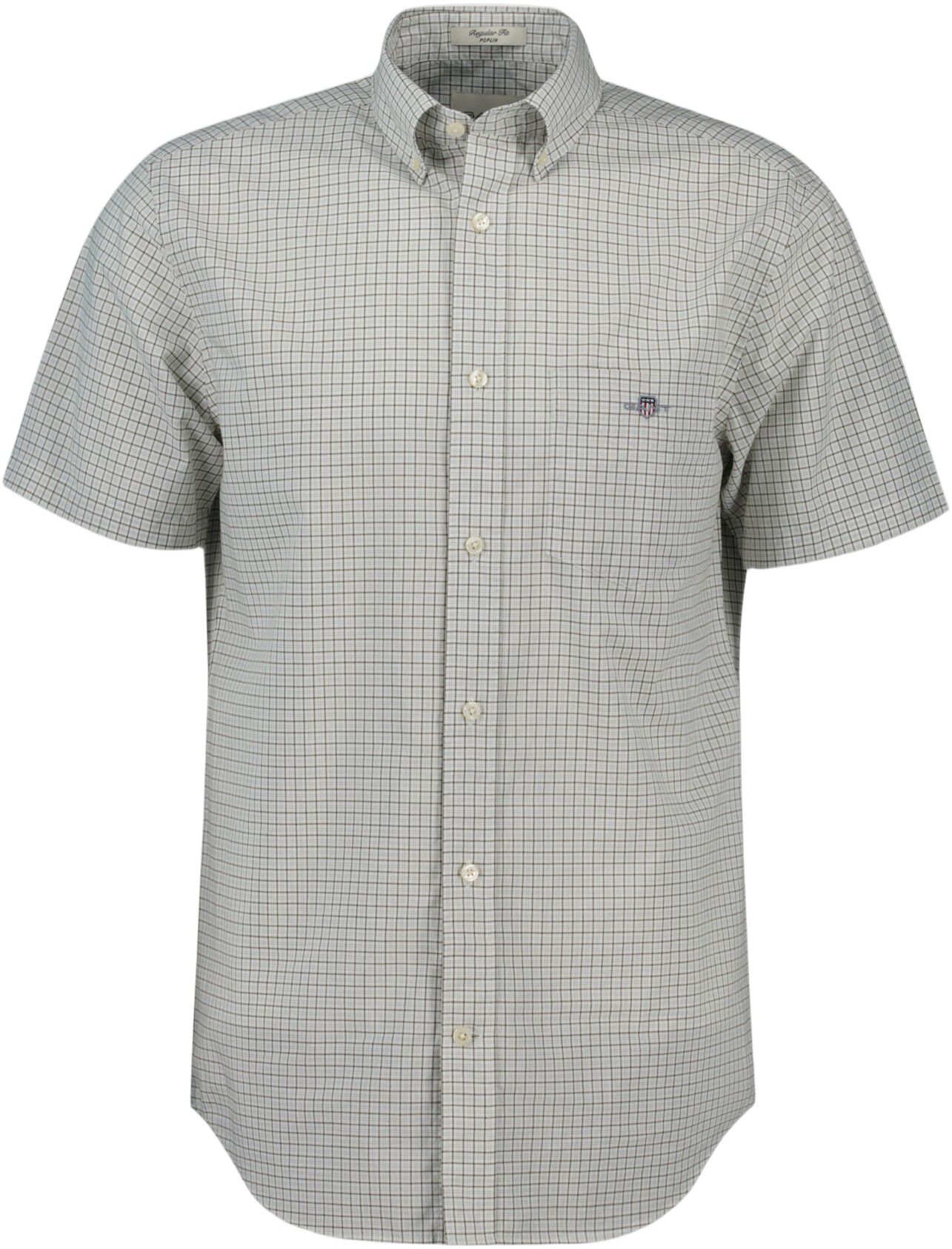 REG CLASSIC POPLIN CHECK SS SHIRT