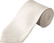Beige Solid Silk Linen Tie