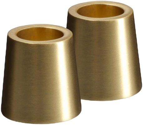Light Candleholder mini taper, Matte brass, 2-pack, 2,3x2,3 cm