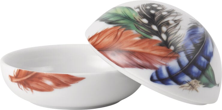 Forårskollektion 2025 bonbonniere, blandede fjer, 10 cm