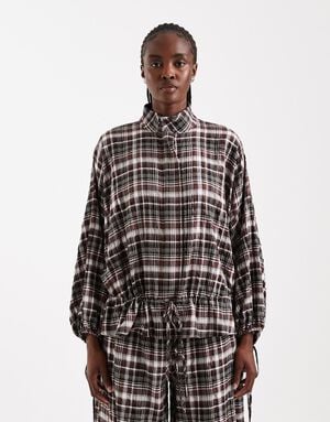 TSDAGMAR LS CHECK FUNNEL NECK SHIRT