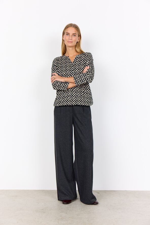 SC-FELICITY AOP 519 Bluse Sort