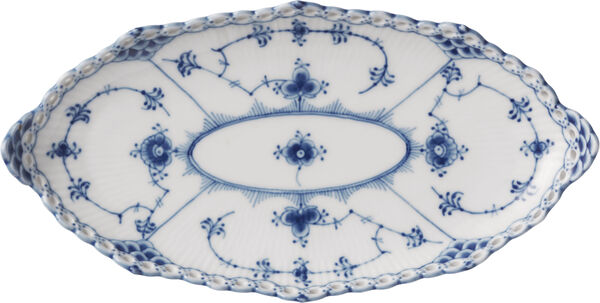 Musselmalet Helblonde oval tallerken 24,5 cm