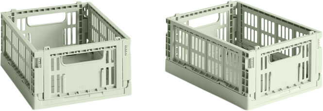 HAY Colour Crate Mini-Set of 2-Warm grey