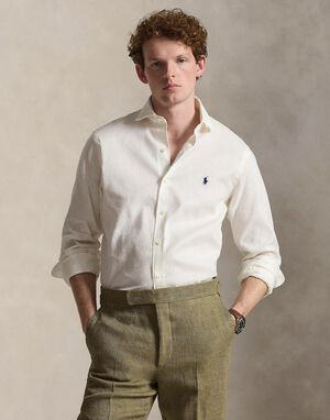 Custom Fit Linen-Blend Shirt