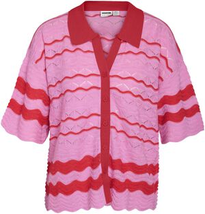 NMSADIE S/S POLO KNIT CARDIGAN