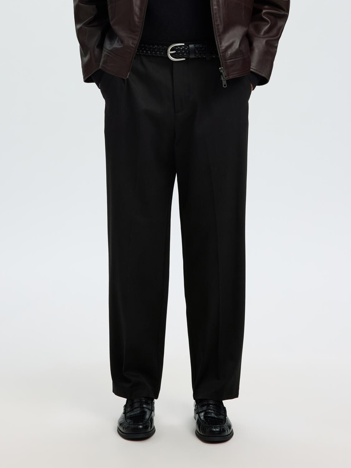 Slm220-Loose Luke Wool Blend Pant