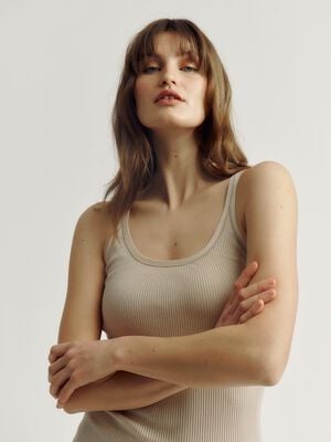 RWBelle Silk U-neck Strap Elastic Top