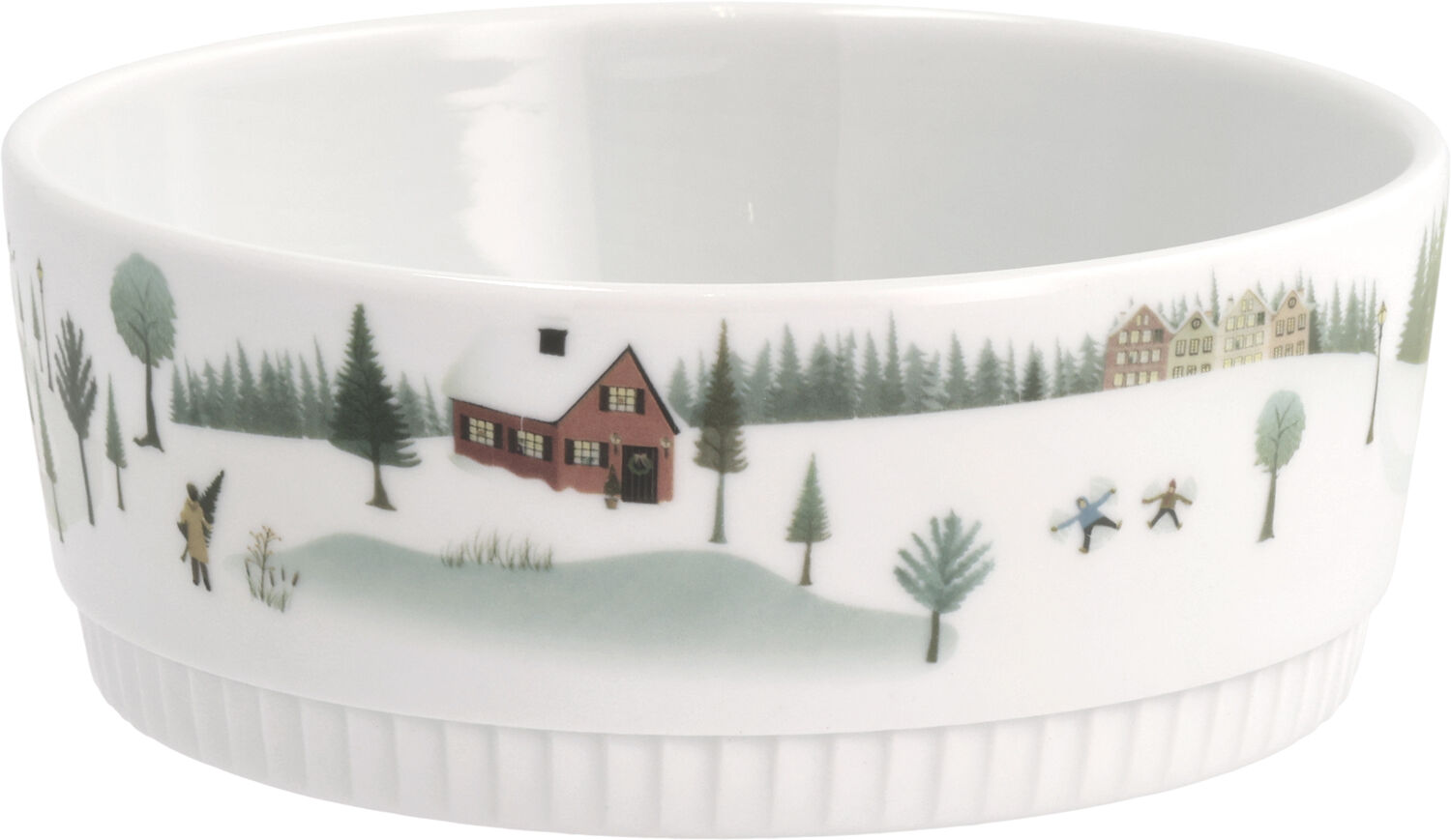 "Sk&Atilde;&yen;l rak kant Vinter 14 cm 0,5L Vit Ugnsfast porslin"