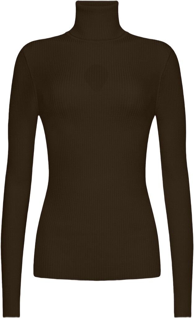 Merino Fine Rib Top Long Sleev