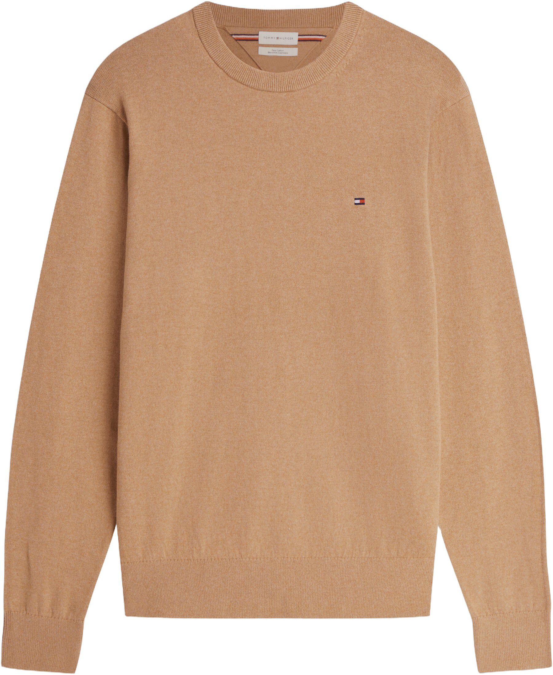 Crew Neck Jumper With Cashmere
