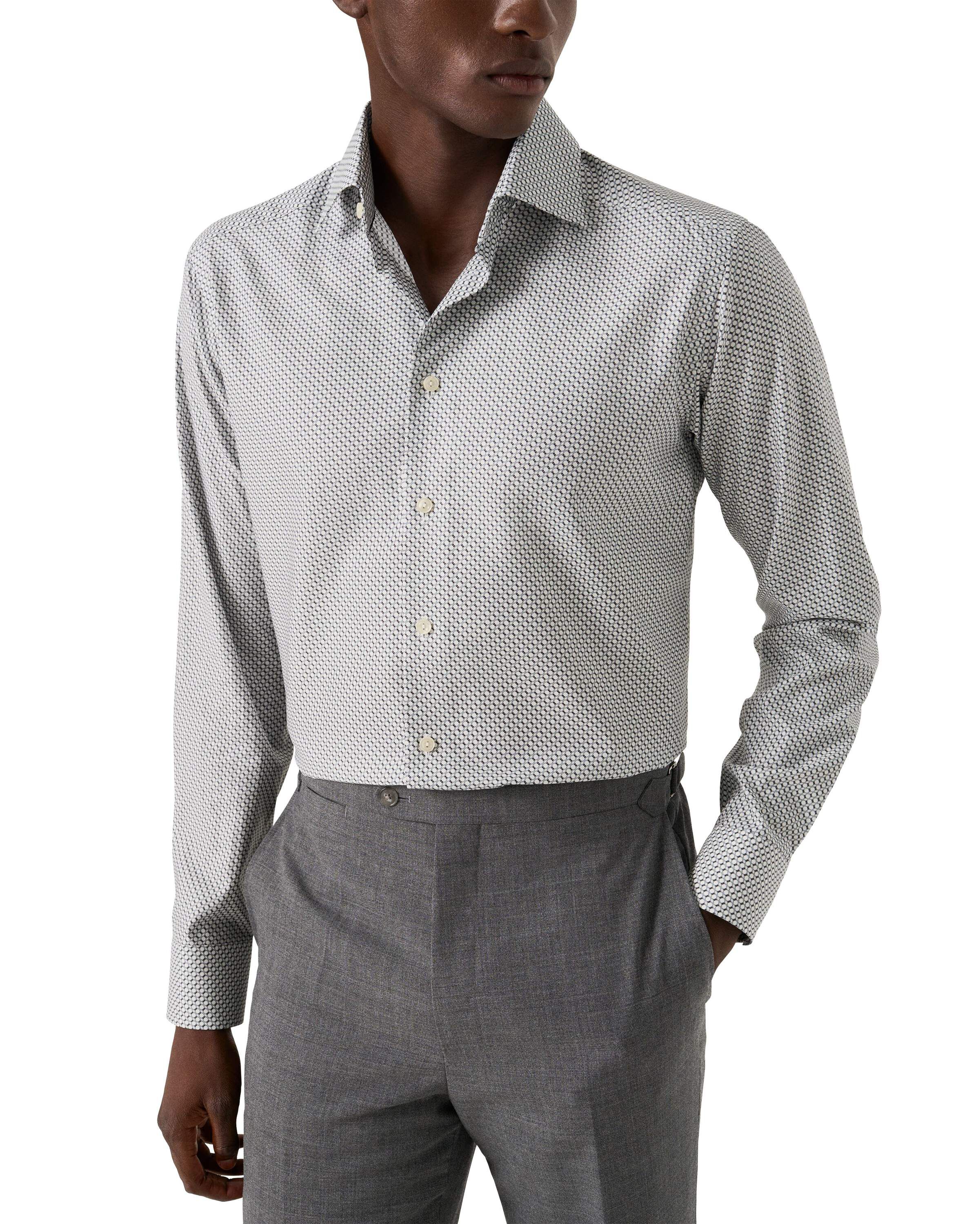 Contemporary Fit Geometric Twill Shirt