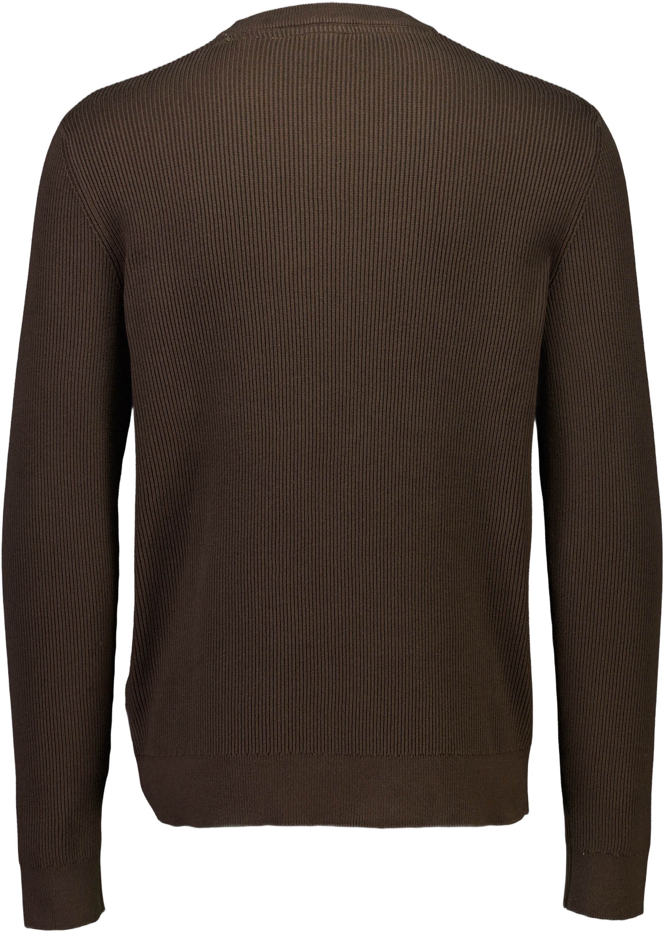 Rib knitted o-neck knit