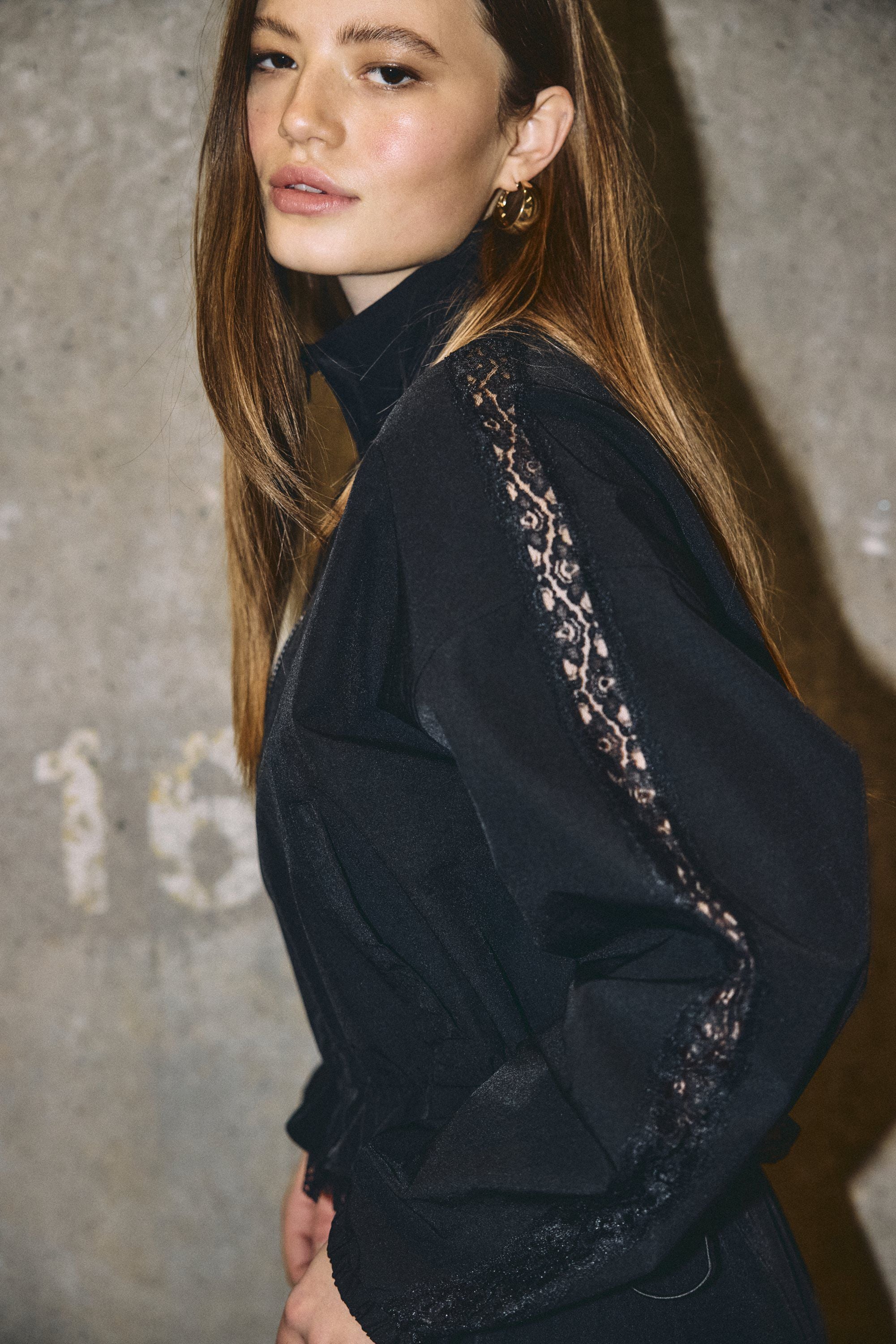 Nmkirby L/S Lace Insert Jacket  Tlr