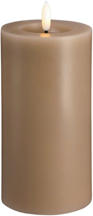Moods & More - LED Pillar Candles, Silk, Melted, Sand, 74x150 mm