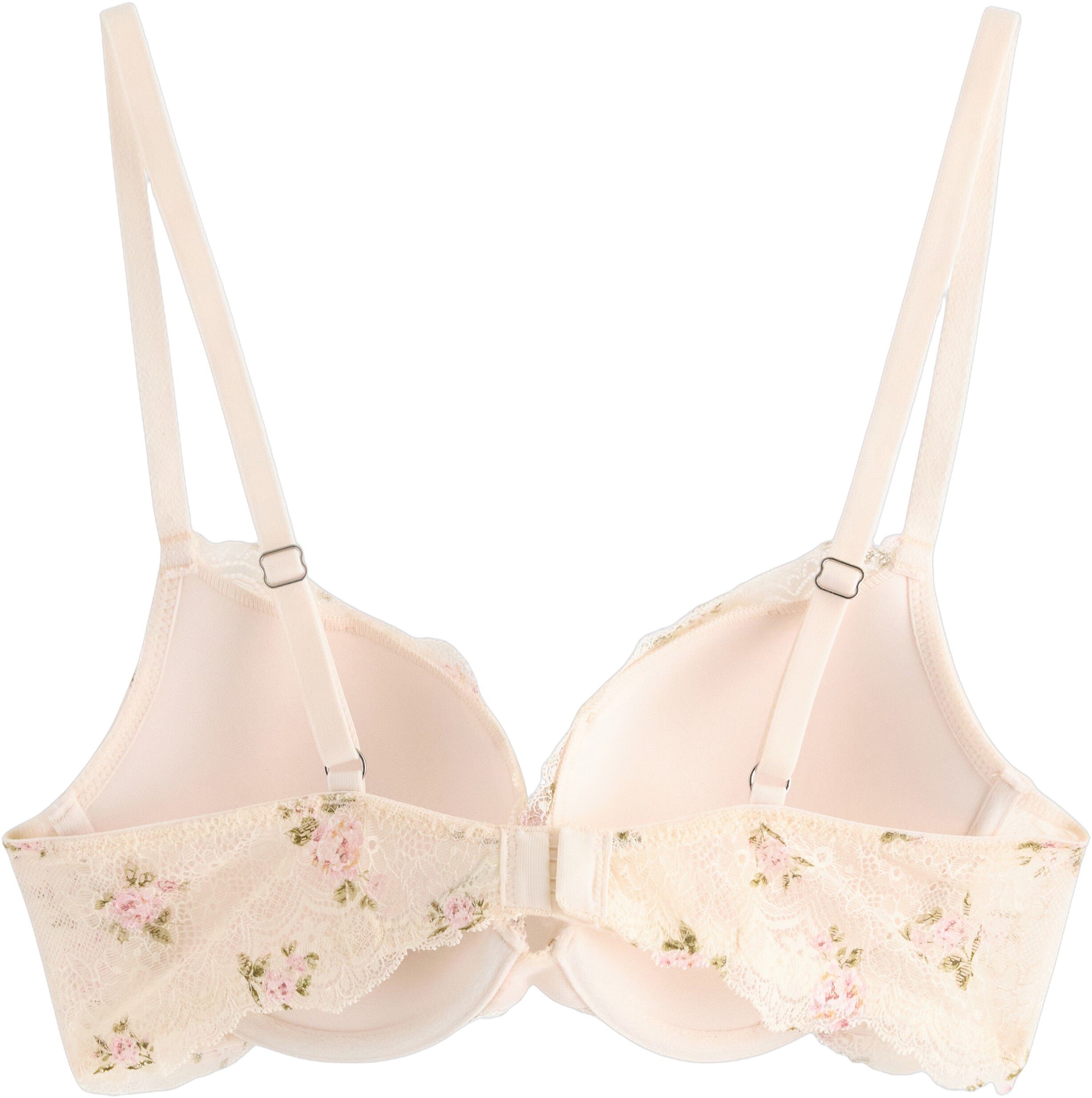 A push-up bra with lace.