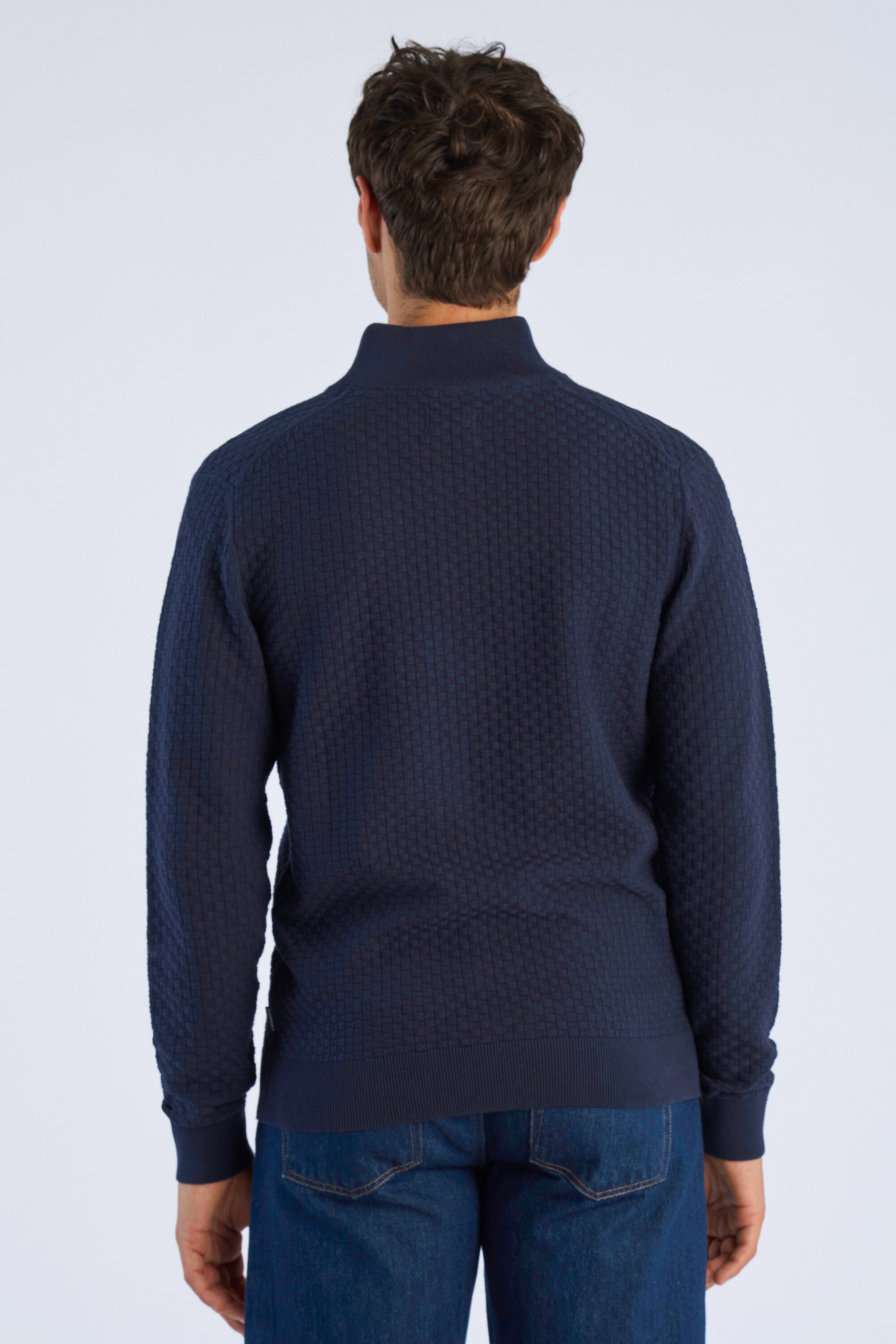 Knitted zip cardigan