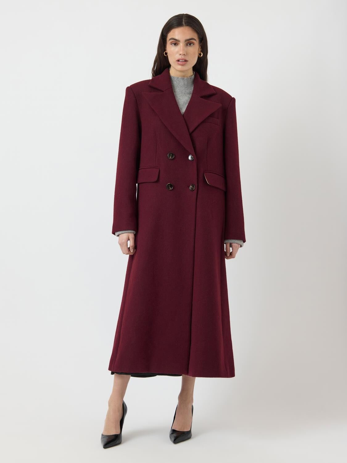 Yasroyla Ls Wool Blend Long Coat S. Noos