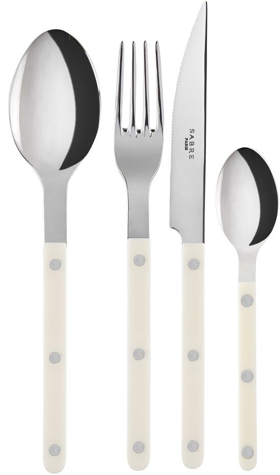 Bistrot Solid / 4 pieces cutlery set / Ivory