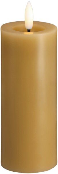 Moods & More - LED Pillar Candles, Silk, Melted, Honey mustard, 49x125