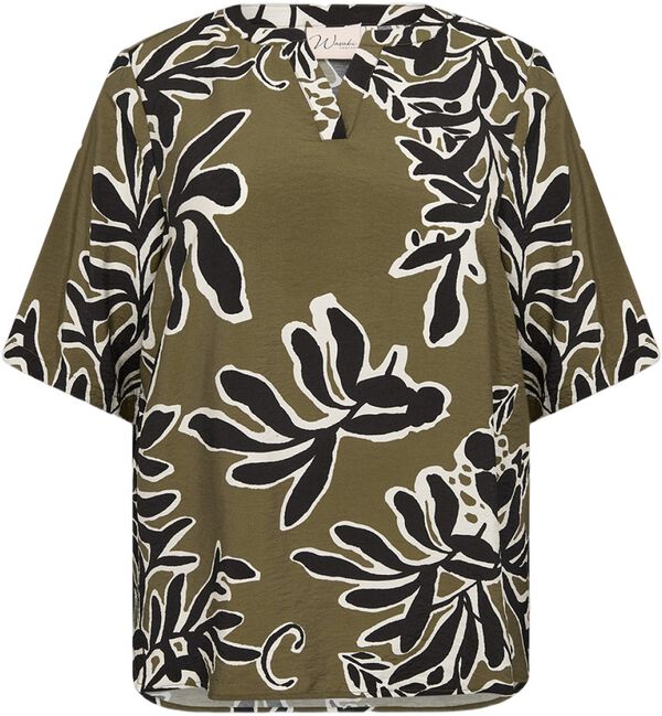 Curvy WA-LINNEA 1 Bluse Oliven