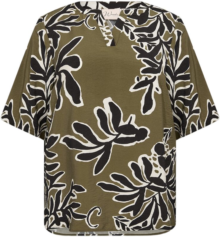 Curvy WA-LINNEA 1 Bluse Oliven