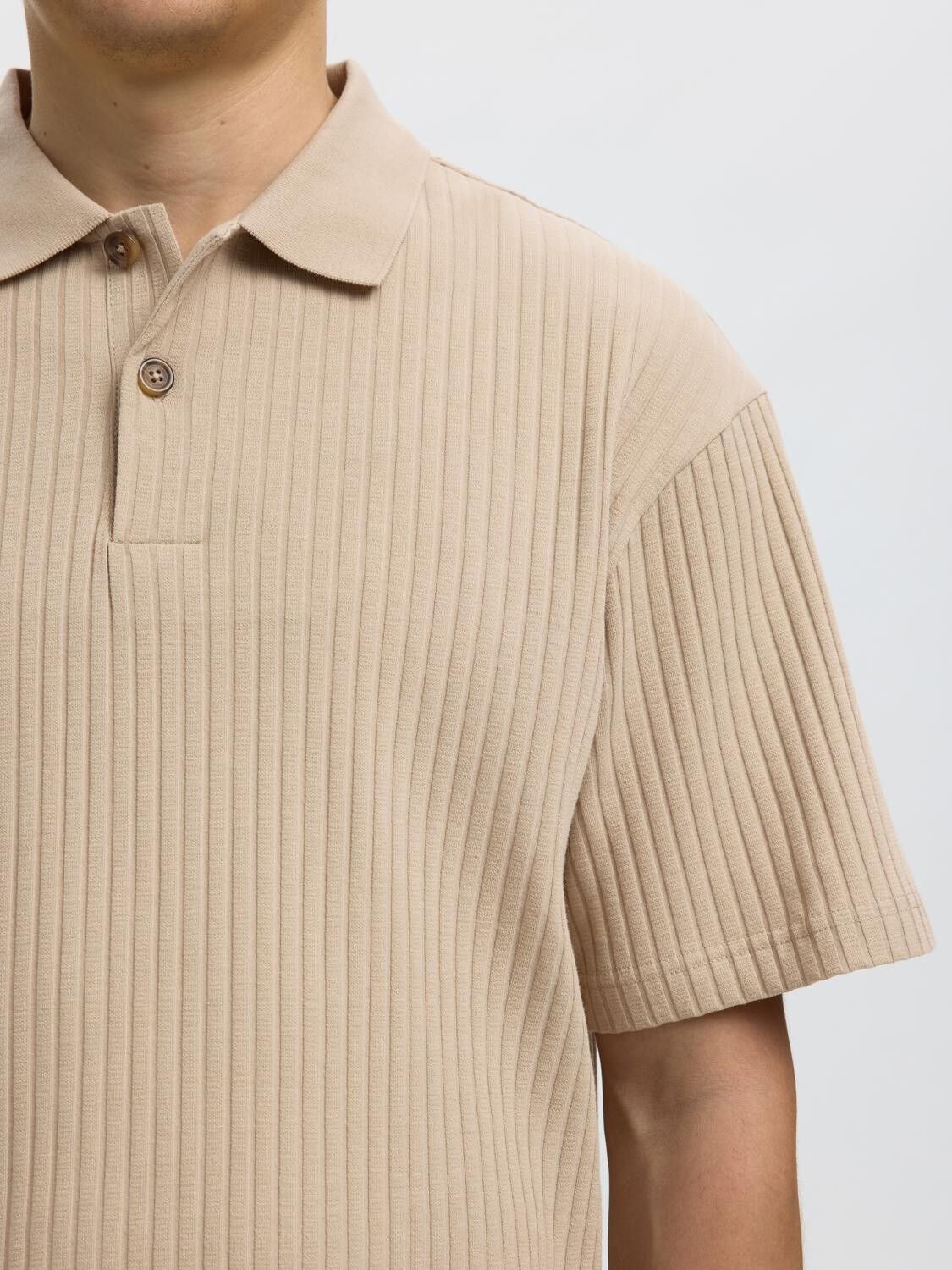SLMRELAXSIMON RIBBED SS POLO