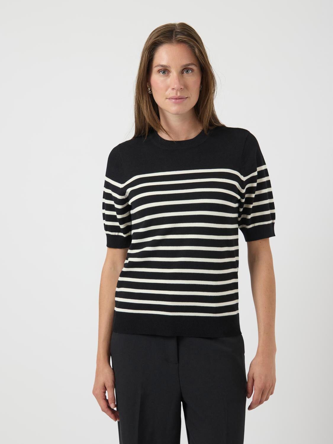 YASLENA SS KNIT PULLOVER S. NOOS