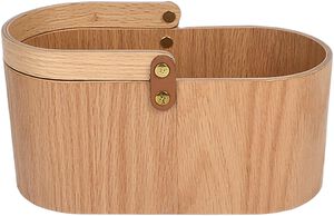 Wood Tray Caddy, Oak, 12x23x10 cm