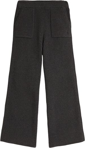 Cotton Wide-Leg Sweater Pant