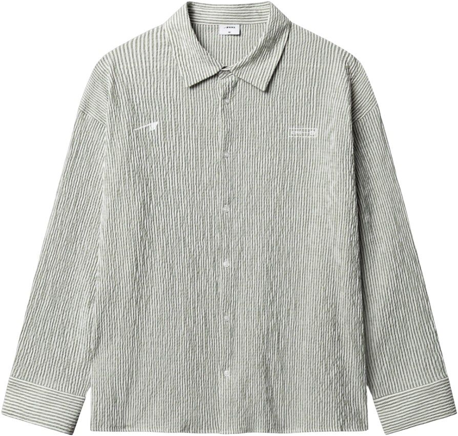 ARKK Logo Seersucker Shirt Khaki