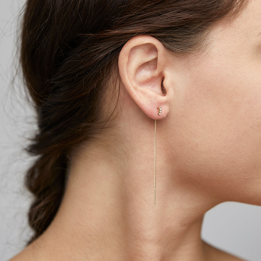 &Oslash;reringe, titiana, guldbelagt, krystal