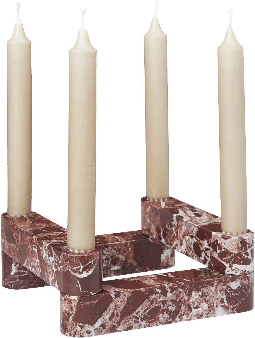 Newel Modular Candle Holder - Set of 4 - Rosso