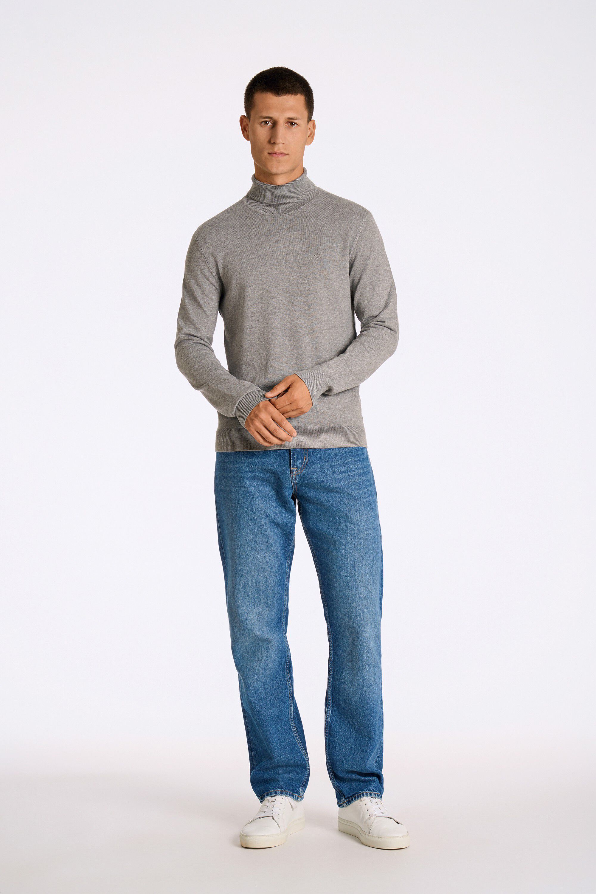 Ecovero L/S roll neck knit