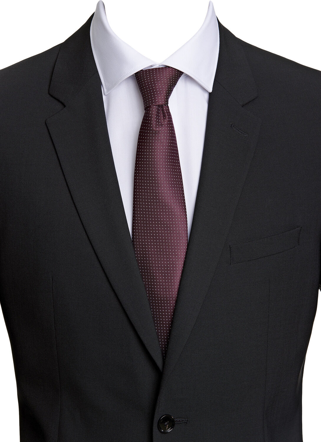 Polyester tie with dots 7 cm