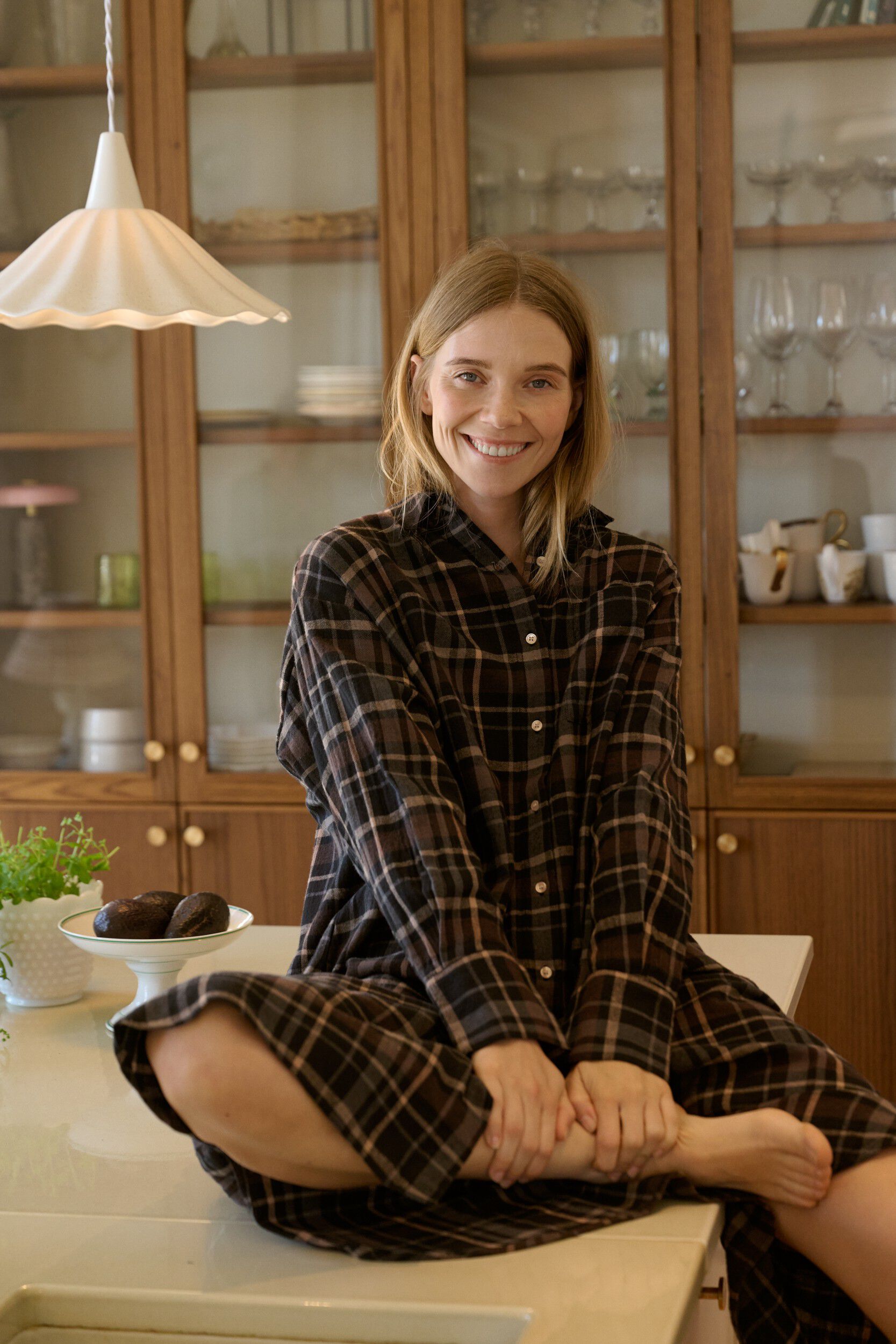 floret shirtdress check