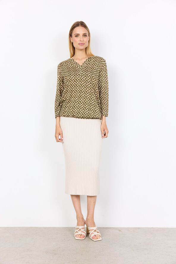 SC-FELICITY AOP 519 Bluse Oliven