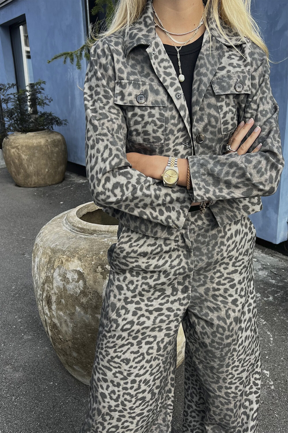 Leopard print short jacket - Aleksa