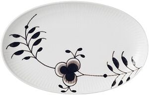 Black Fluted Mega Oval Asiette 23,5cm