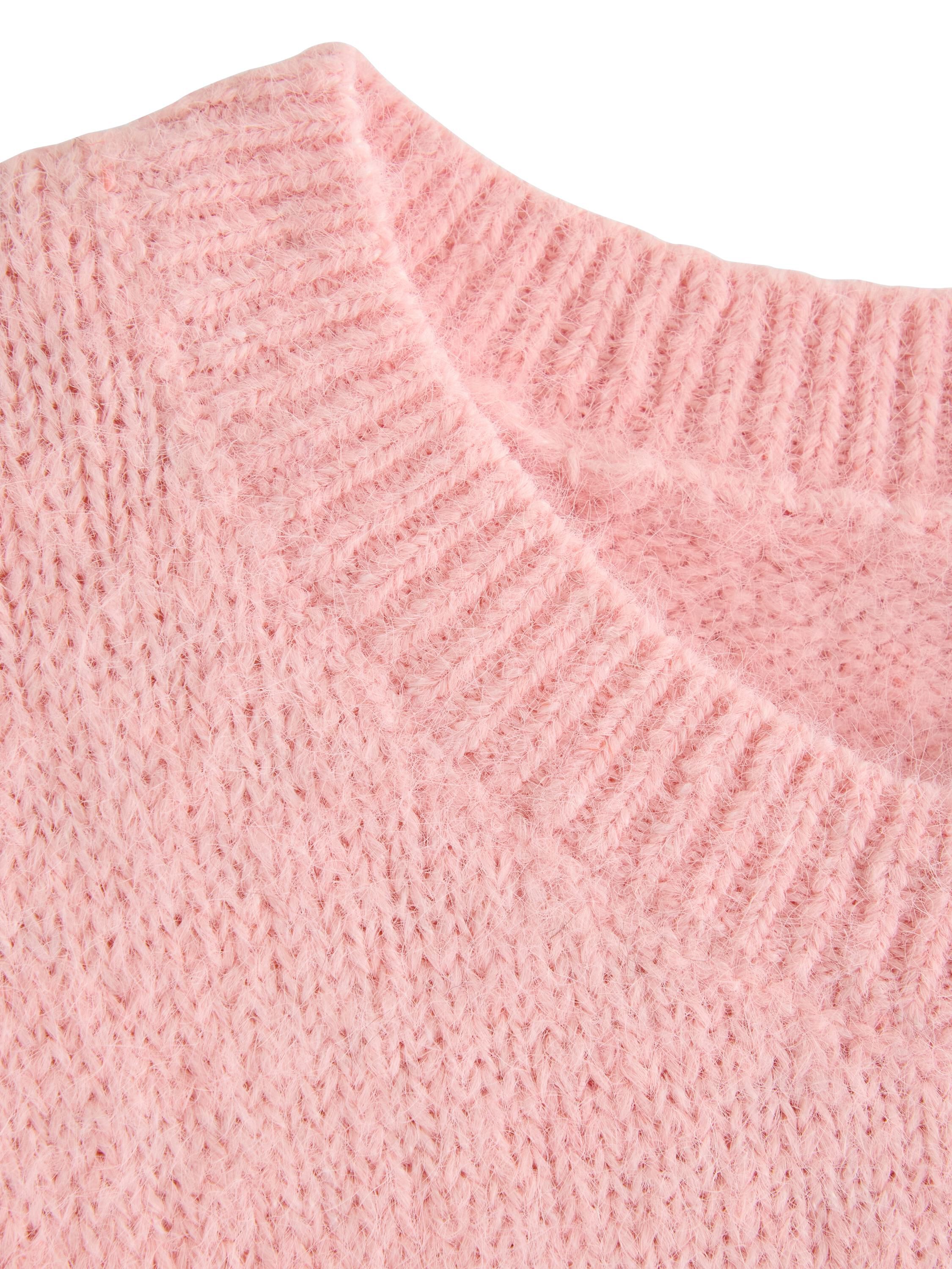 Strikket genser med korte ermer og