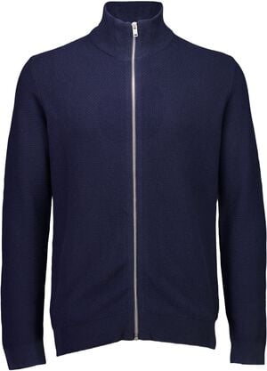 Recycle structure zip cardigan