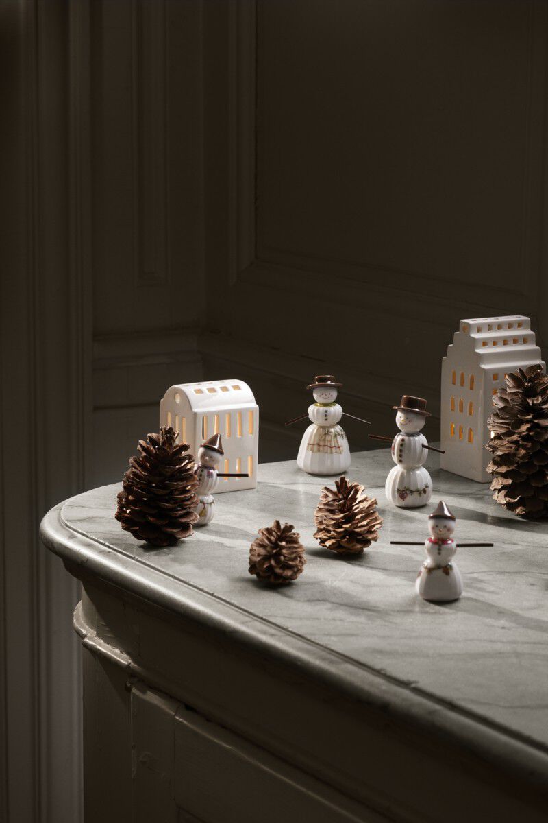 Hammersh&oslash;i Christmas Sn&oslash;mann hengende H9,5 hvit m. deko