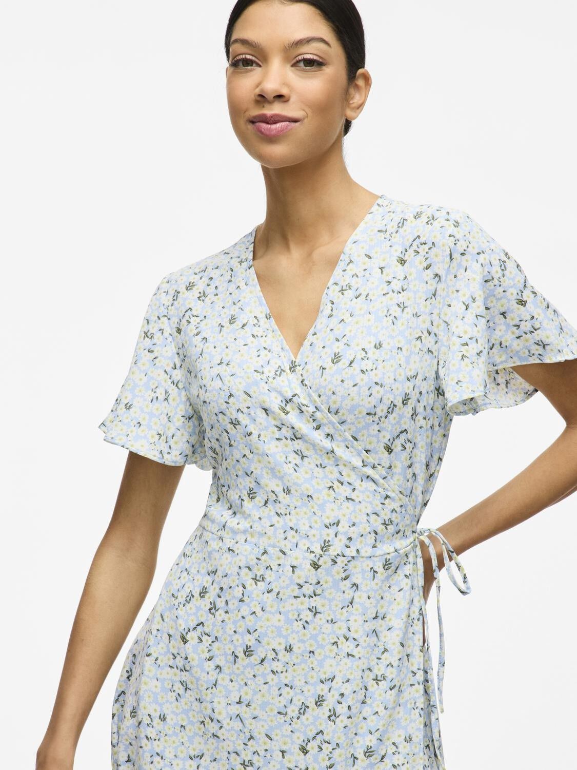 VILOVIE S/S WRAP MIDI DRESS - NOOS