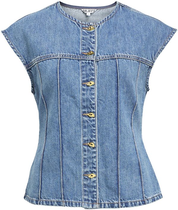 OBJDIVONA DENIM S/L WAISTCOAT 140