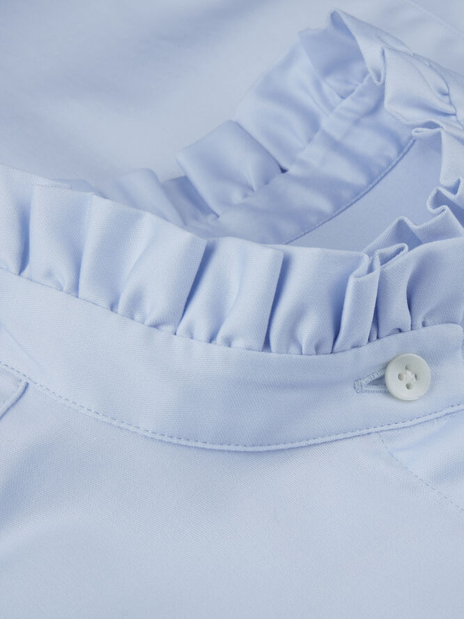 Darya Blouse, Frill collar Flyfront Frill cuff